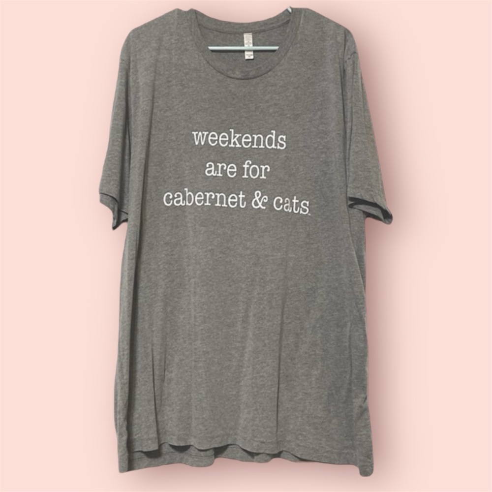 “Weekends are for Cabernet & Cats” Lounge Shirt